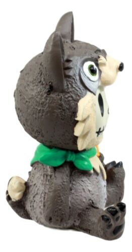 Ebros Gift Furrybones Big Bad Wolf Figurine 3.5"H Hooded Wolfgang Costume Skeleton Monster
