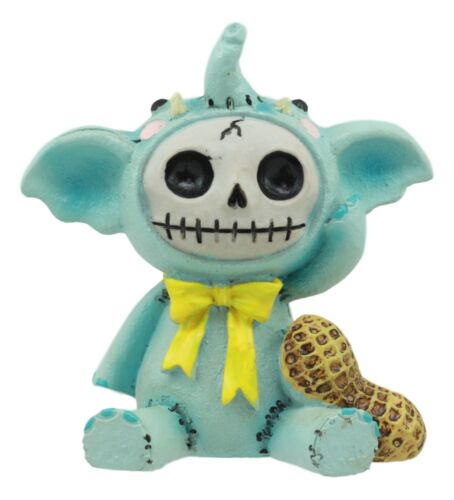 Ebros Gift Furrybones Blue Elefun Peanut Elephant Skeleton Figurine 3"H Dumbo Furry Bones