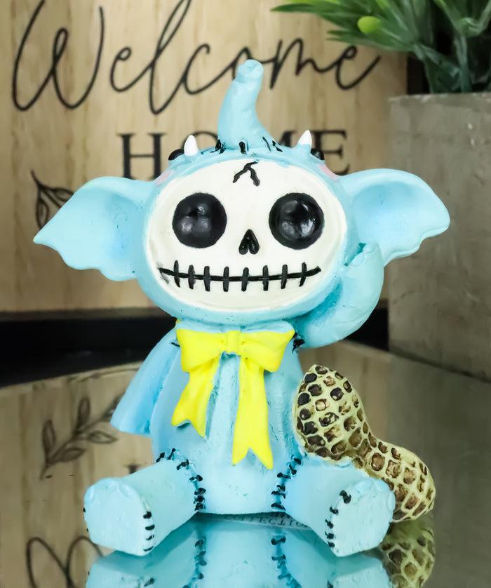 ebros gift Furrybones Blue Elefun Peanut Elephant Skeleton Figurine 3"H Dumbo Furry Bones