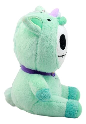 Ebros Gift Furrybones Blue Enchanted Unicorn Unie Skeleton Monster Plush Doll Toy Ornament