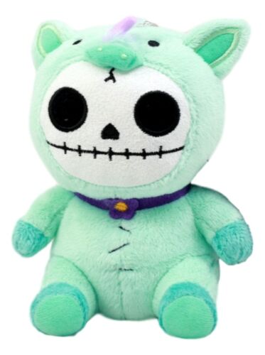 ebros gift Furrybones Blue Enchanted Unicorn Unie Skeleton Monster Plush Doll Toy Ornament