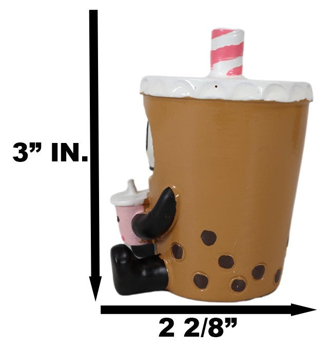 Ebros Gift Furrybones Bobby The Bubble Tea Drink Boba Pearls Skeleton Furry Bone Figurine