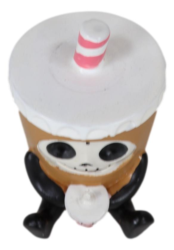 Ebros Gift Furrybones Bobby The Bubble Tea Drink Boba Pearls Skeleton Furry Bone Figurine