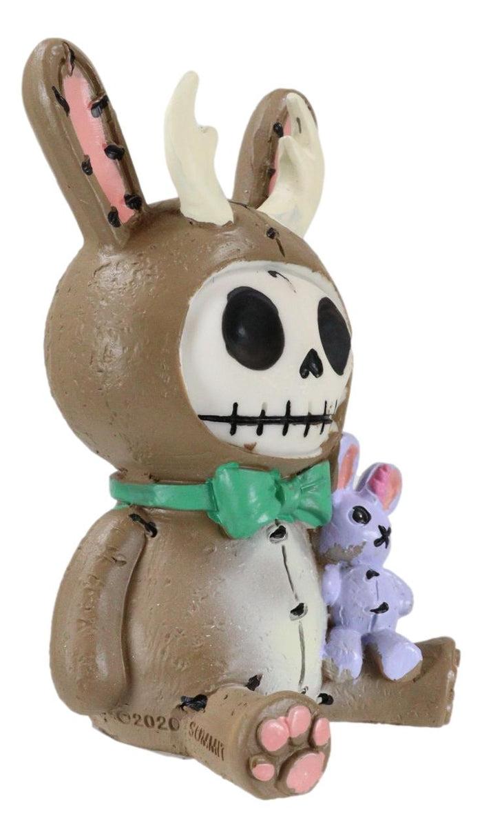 Ebros Gift Furrybones Bun Bun Lope Christmas Jackalope With Unicorn Skeleton Figurine