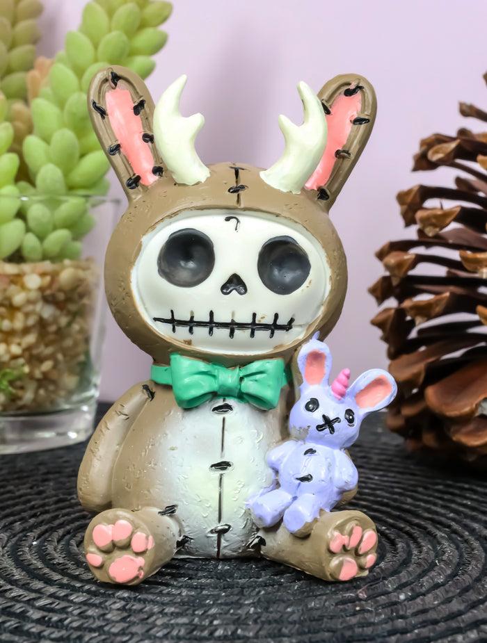 ebros gift Furrybones Bun Bun Lope Christmas Jackalope With Unicorn Skeleton Figurine
