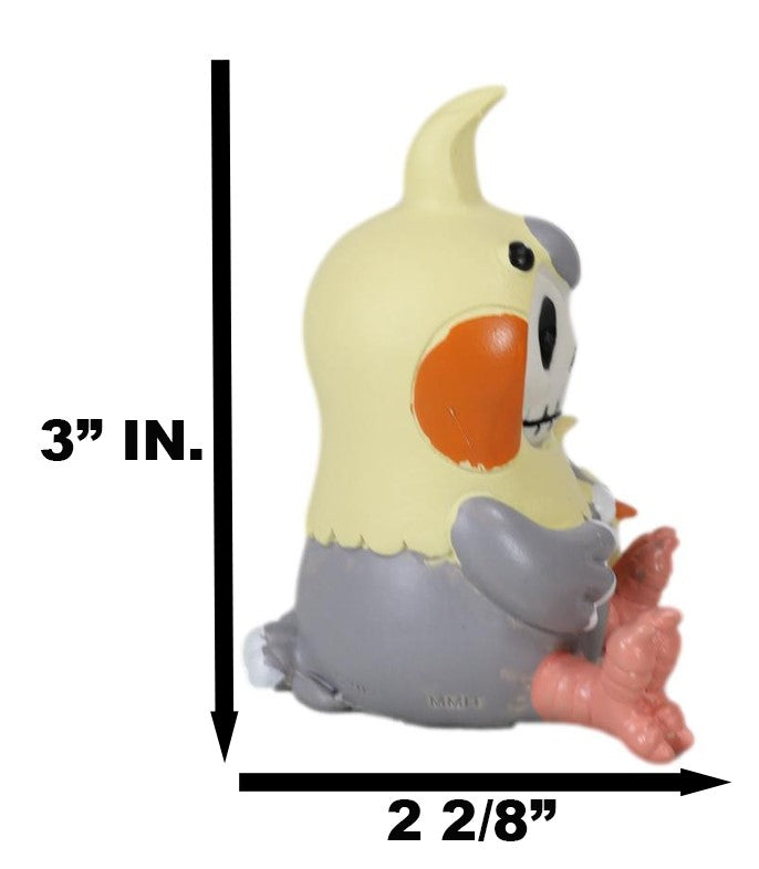 Ebros Gift Furrybones Cheeky The Chicken Hen With Chick In Egg Skeleton Furry Bone Figurine