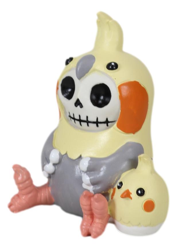 Ebros Gift Furrybones Cheeky The Chicken Hen With Chick In Egg Skeleton Furry Bone Figurine