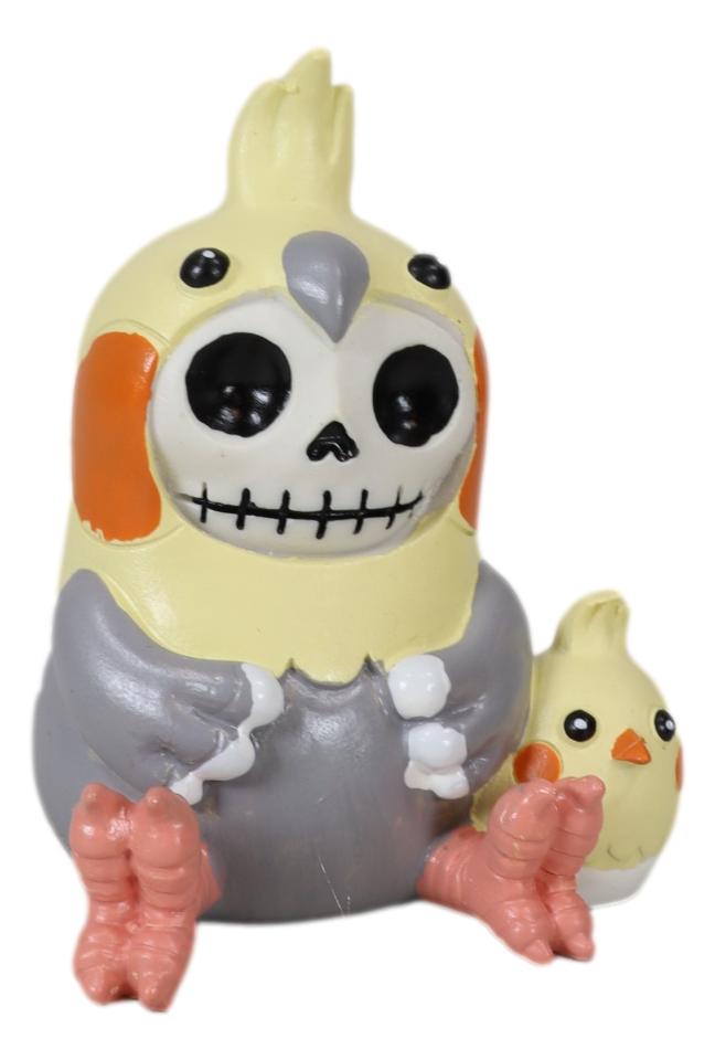 Ebros Gift Furrybones Cheeky The Chicken Hen With Chick In Egg Skeleton Furry Bone Figurine