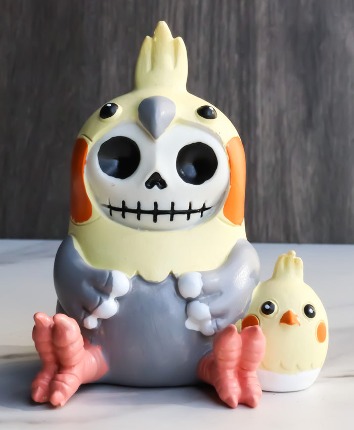 ebros gift Furrybones Cheeky The Chicken Hen With Chick In Egg Skeleton Furry Bone Figurine