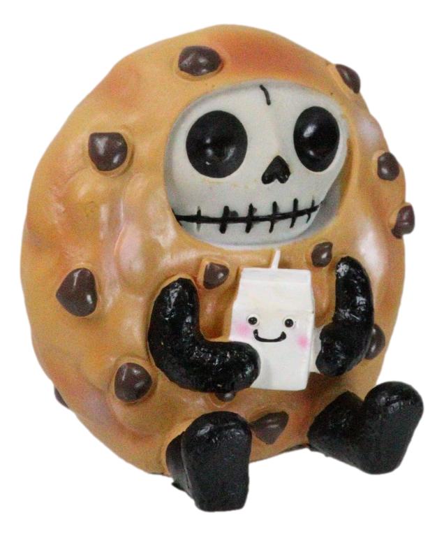 Ebros Gift Furrybones Choco The Chocolate Chip Cookie Monster Skeleton Furry Bones Figurine