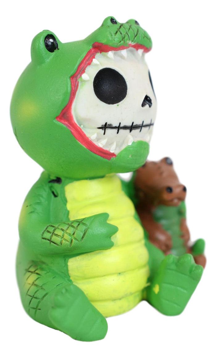 Ebros Gift Furrybones Chomper Crocodile Alligator Skeleton Monster Figurine Furry Bones