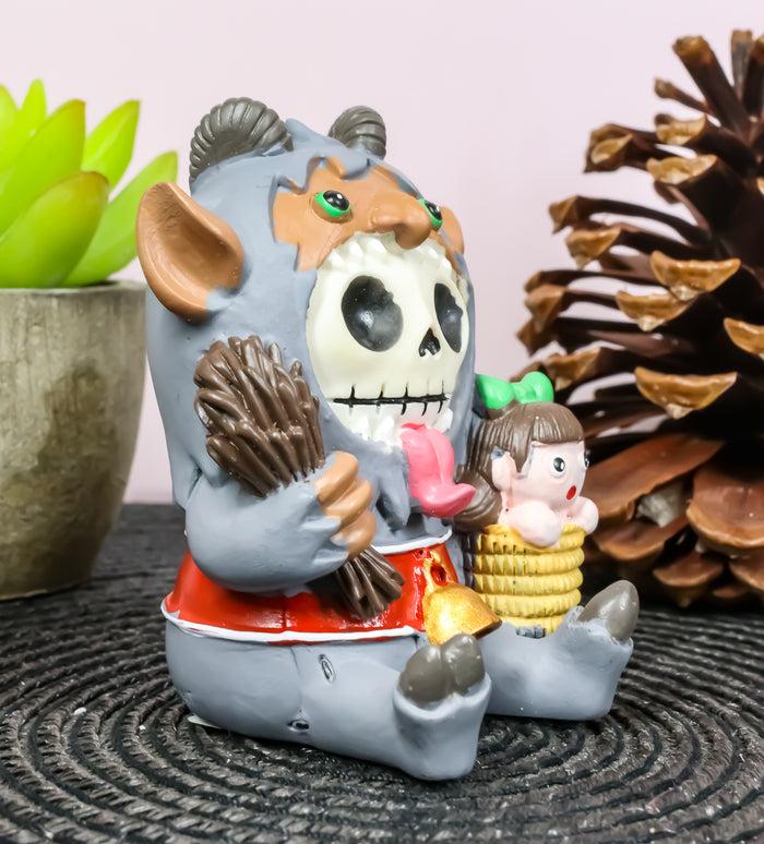 Ebros Gift Furrybones Christmas Terror Krampus Naughty List Skeleton Furry Bones Figurine