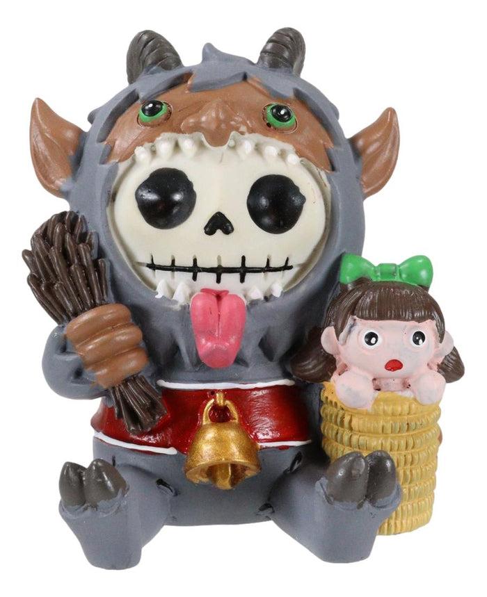 Ebros Gift Furrybones Christmas Terror Krampus Naughty List Skeleton Furry Bones Figurine