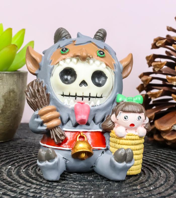 ebros gift Furrybones Christmas Terror Krampus Naughty List Skeleton Furry Bones Figurine