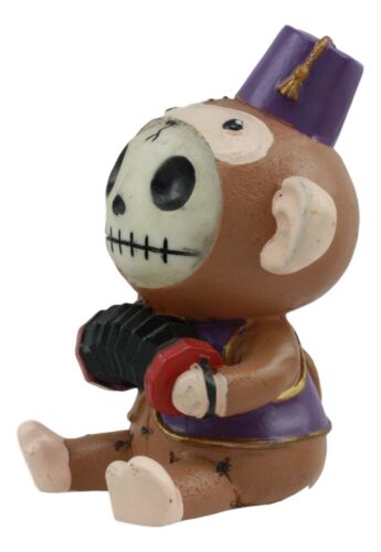 Ebros Gift Furrybones Circus Monkey Playing An Accordion Voodoo Skeleton Statue Furry Bones