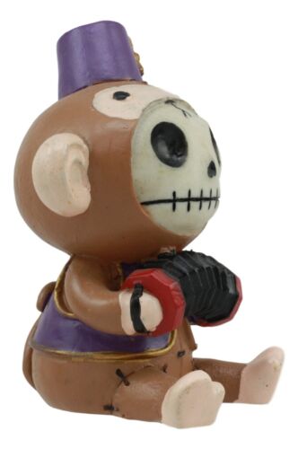Ebros Gift Furrybones Circus Monkey Playing An Accordion Voodoo Skeleton Statue Furry Bones