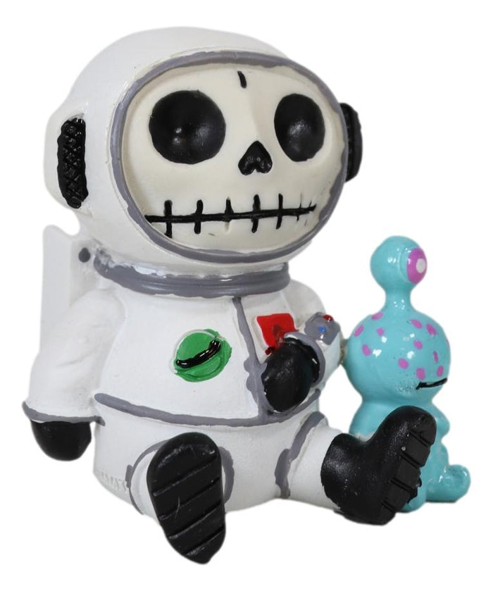 Ebros Gift Furrybones Cosmo The Space Explorer Astronaut With ET Alien Furry Bone Figurine