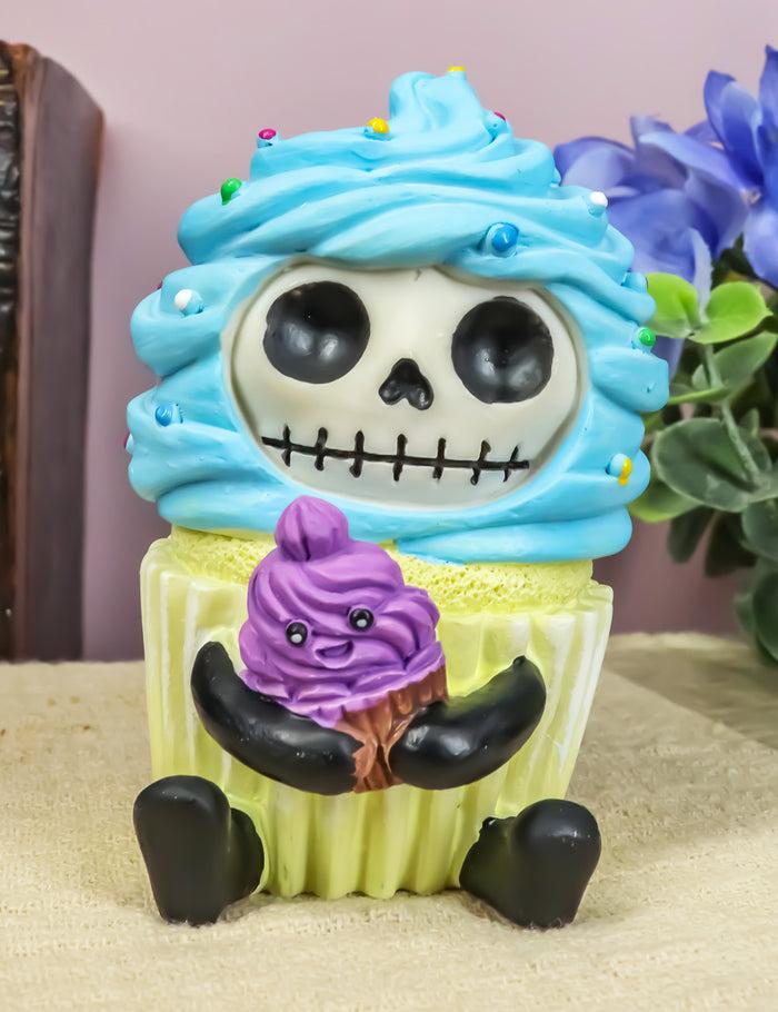 ebros gift Furrybones Cuppie The Blue Frosted Dessert Cupcake Skeleton Furry Bones Figurine