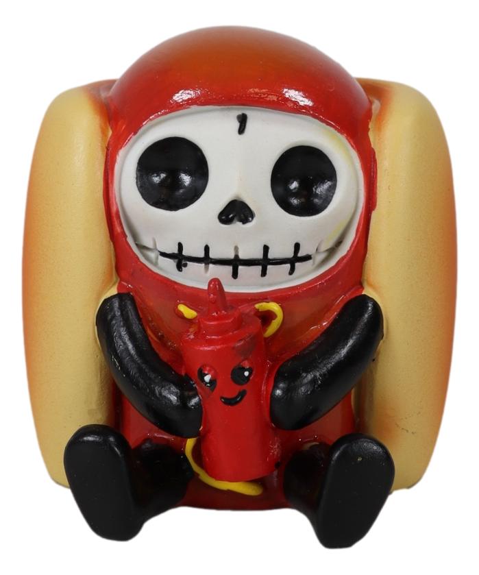 Ebros Gift Furrybones Frank The Wiener Hotdog Bun With Ketchup Bottle Furry Bone Figurine