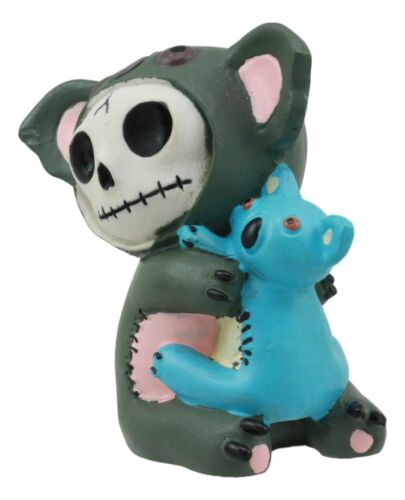 Ebros Gift Furrybones Hugs Adorable Koala Bear With Blue Doll Skeleton Figurine 2.75"Tall