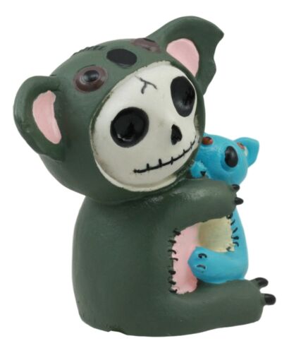 Ebros Gift Furrybones Hugs Adorable Koala Bear With Blue Doll Skeleton Figurine 2.75"Tall