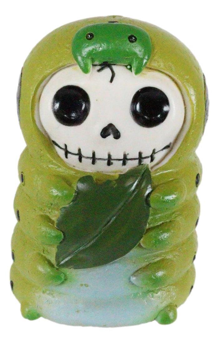 Ebros Gift Furrybones Inch The Leaf Caterpillar Skeleton Monster Sit Up Ornament Figurine