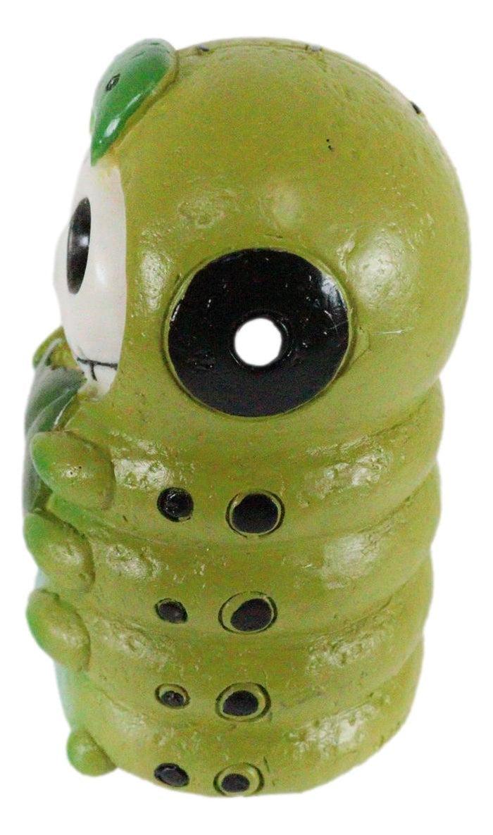 Ebros Gift Furrybones Inch The Leaf Caterpillar Skeleton Monster Sit Up Ornament Figurine