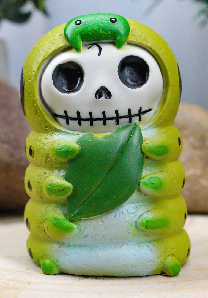 ebros gift Furrybones Inch The Leaf Caterpillar Skeleton Monster Sit Up Ornament Figurine