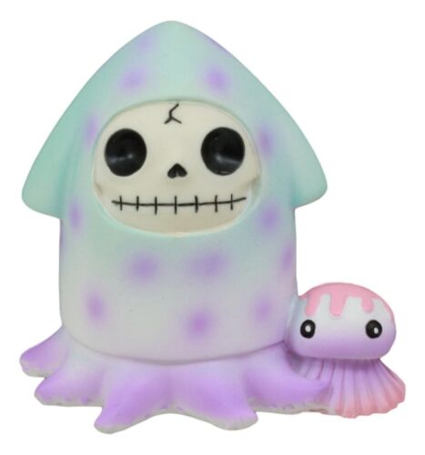 ebros gift Furrybones Ink Squeed Squid Baby Octopus Skeleton Monster Furrybones Figurine