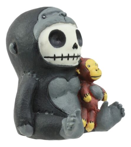 Ebros Gift Furrybones Kongo Gorilla King Kong Cute Skeleton Figurine 2.5"Tall Furry Bones
