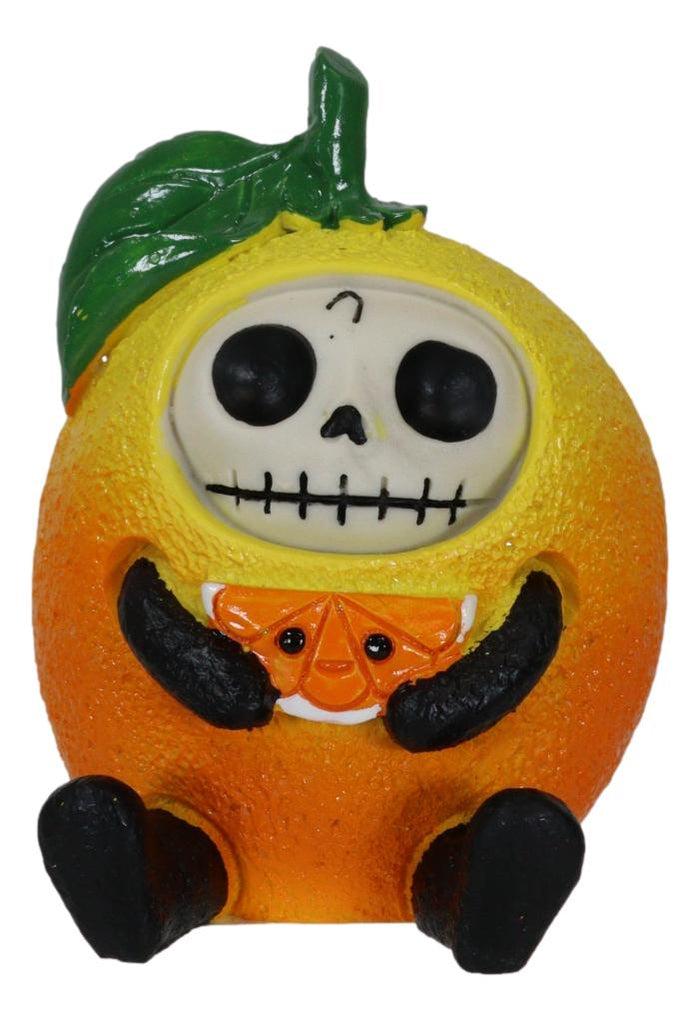 Ebros Gift Furrybones Mikan Citrus Fruity Zesty Orange Peel Skeleton Furry Bones Figurine