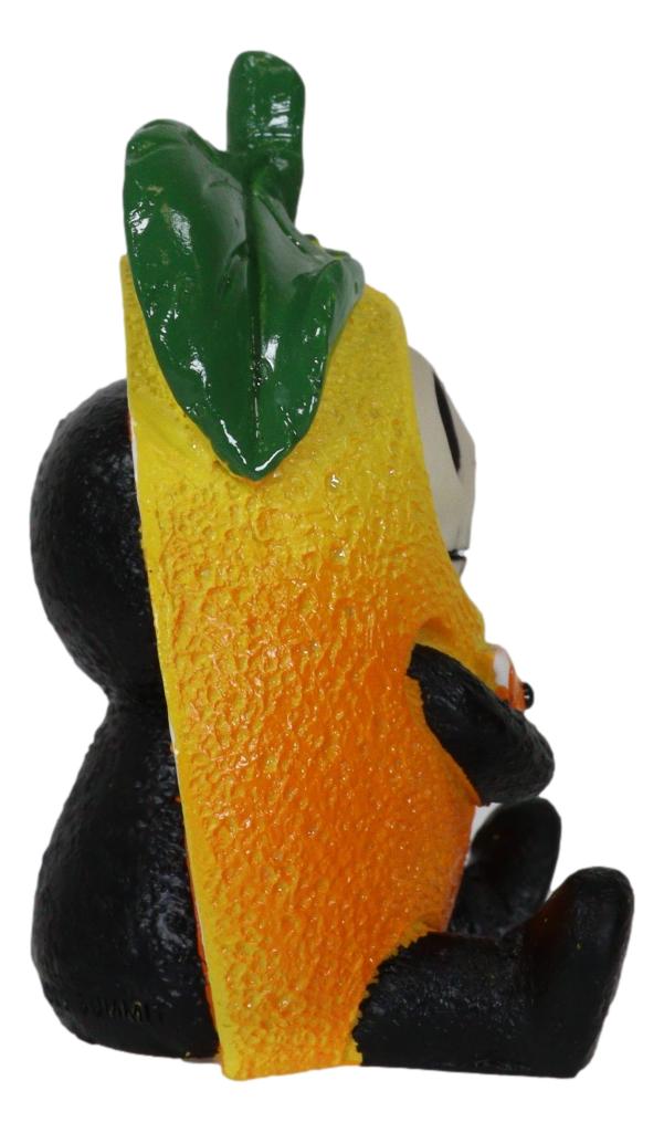 Ebros Gift Furrybones Mikan Citrus Fruity Zesty Orange Peel Skeleton Furry Bones Figurine