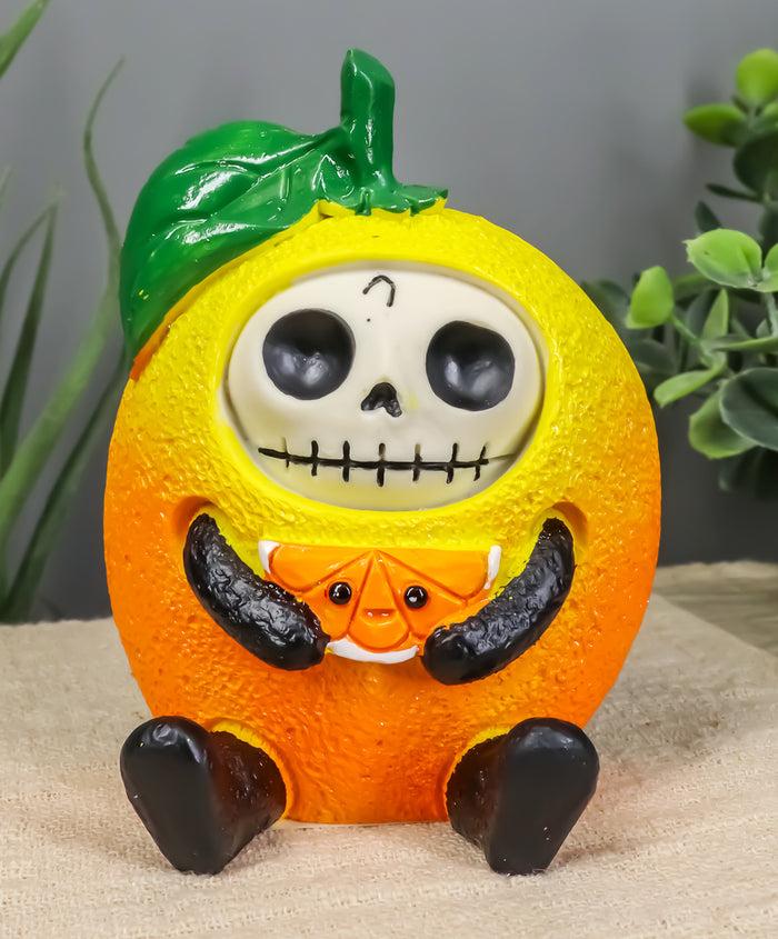 ebros gift Furrybones Mikan Citrus Fruity Zesty Orange Peel Skeleton Furry Bones Figurine