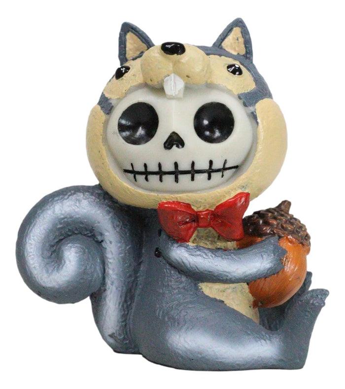 ebros gift Furrybones Nibbles The Squirrel Voodoo Skeleton With Acorn Figurine Collectible