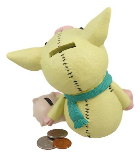 Ebros Gift Furrybones Piggy Voodoo Skeleton Small Money Bank Statue 5.5"Tall Furry Bones