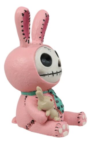 Ebros Gift Furrybones Pink Bunnie Bun Rabbit Skeleton Figurine Small Furry Bones Skull