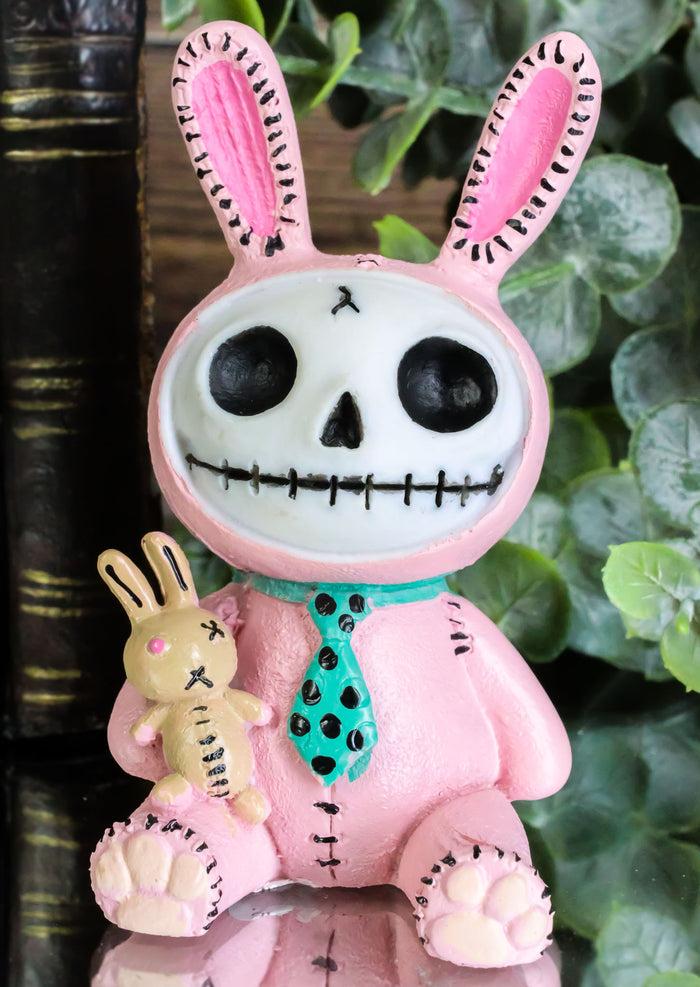 ebros gift Furrybones Pink Bunnie Bun Rabbit Skeleton Figurine Small Furry Bones Skull