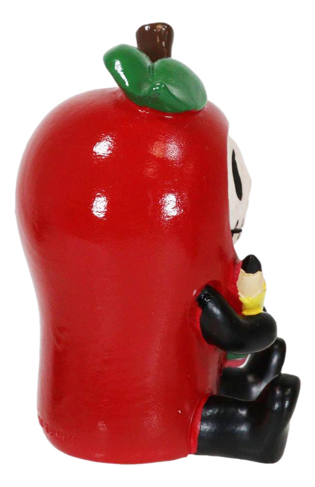 Ebros Gift Furrybones Red Ringo Chili Pepper Skeleton With Pencil Furry Bones Figurine