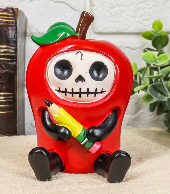 ebros gift Furrybones Red Ringo Chili Pepper Skeleton With Pencil Furry Bones Figurine