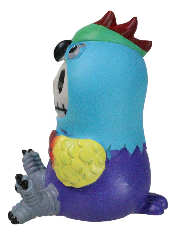 Ebros Gift Furrybones Rio Polly The Blue Macaw Parrot Bird Skeleton Furry Bones Figurine