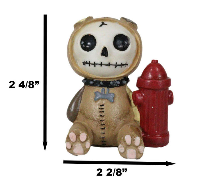 Ebros Gift Furrybones Rocky The Cute Bulldog Bull Dog Skeleton Monster Ornament Figurine