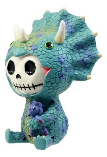Ebros Gift Furrybones Spike Triceratops Dinosaur Costume Skeleton Monster Sit Up Ornament