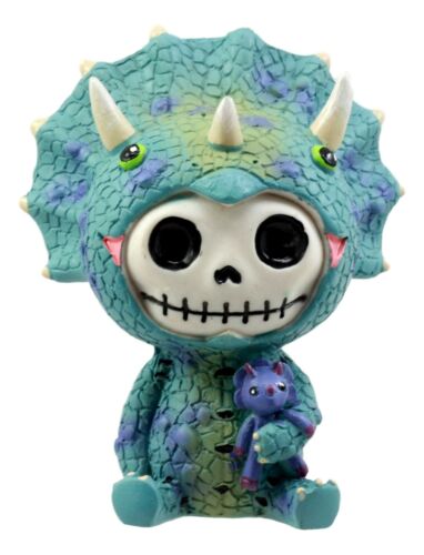 ebros gift Furrybones Spike Triceratops Dinosaur Costume Skeleton Monster Sit Up Ornament