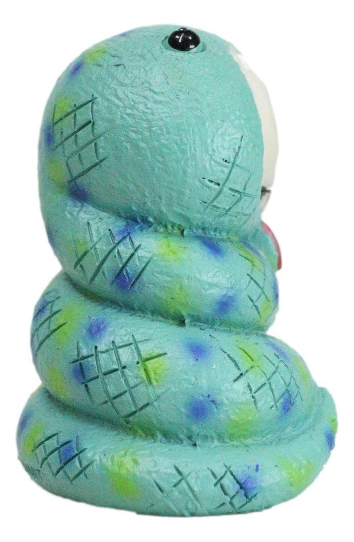 Ebros Gift Furrybones Sstevie Serpent Snake With White Rabbit Skeleton Furry Bones Figurine