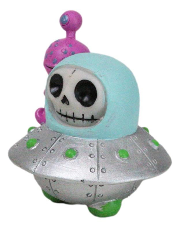 Ebros Gift Furrybones UFO ET Alien Planetary Space Ship Dish Skeleton Figurine Furry Bones