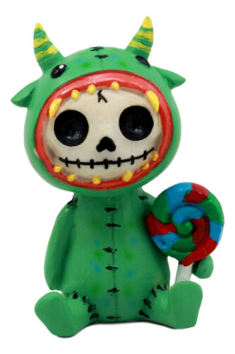 ebros gift Furrybones UnderbedZ Imaginary Lollipop Mogu Mogu Figurine 3"H Skeleton Monster
