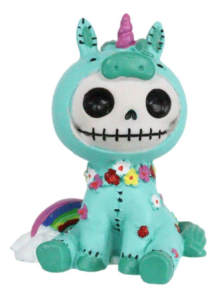 Ebros Gift Furrybones Unie The Sky Castle Rainbow Unicorn Skeleton Statue Toy Furry Bones