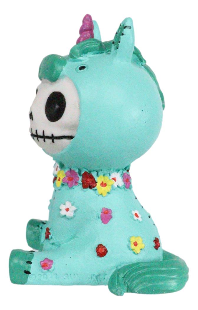 Ebros Gift Furrybones Unie The Sky Castle Rainbow Unicorn Skeleton Statue Toy Furry Bones
