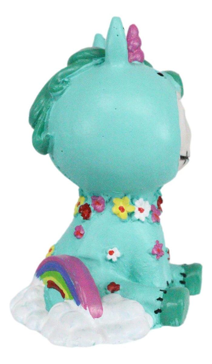 Ebros Gift Furrybones Unie The Sky Castle Rainbow Unicorn Skeleton Statue Toy Furry Bones