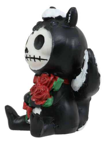 Ebros Gift Furrybones Valentines Odo The Skunk Red Roses Skeleton Monster Ornament Figurine